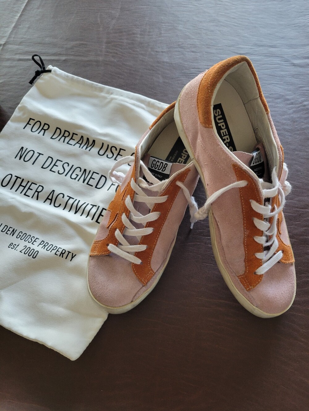 Golden Goose  Women's Pink and Orange Suede Sneakers
